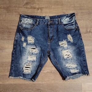 Black Brand Ripped Jean Shorts Size 36